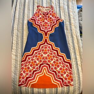 Banana Republic Geometric Mini Dress - Blue, Red, Orange